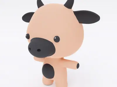 Cartoon cow 3d model  3D model
