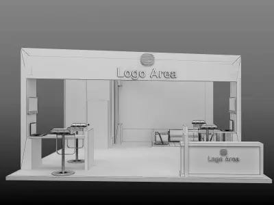 Booth Exhibition Stand a402 3D model