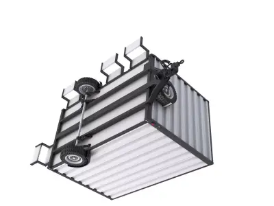 Portable Restroom Trailer 3D model