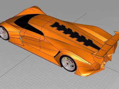concept hyper car 3D model