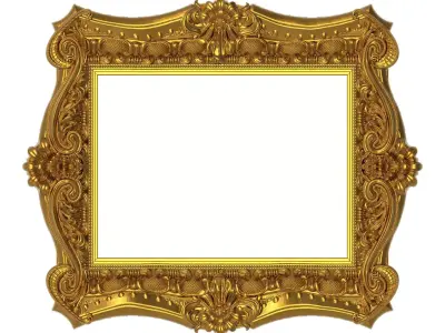 carved frame 3D model 3D model 3D model