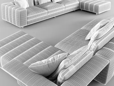 Modern FREEMAN sofa 03 3D model