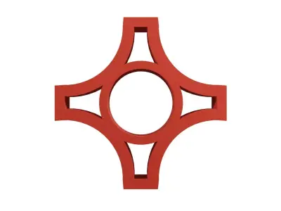 Brick Jaali Arch Open 3D model