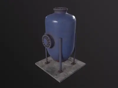 Oil tank 3D Model Low-poly 3D model