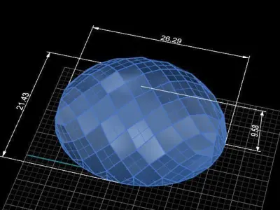 DY signature oval ring with faceted stone 3D print model