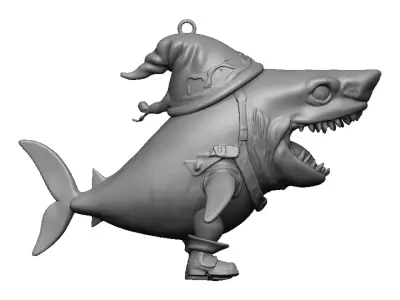 shark pendant 3D print model