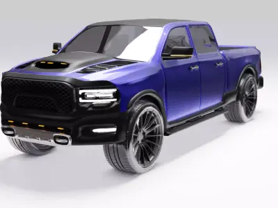 Generic Pick Up  Low-poly 3D model