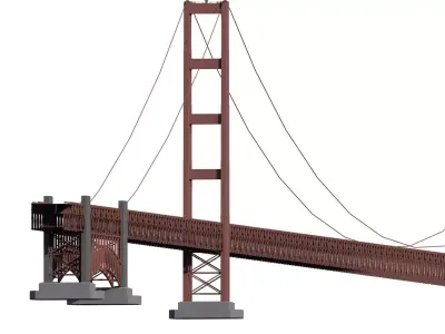 Golden Gate Bridge 3D model