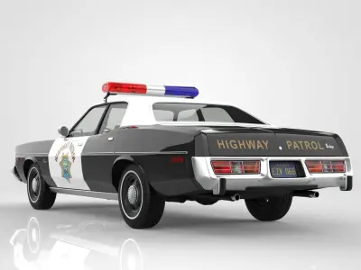 Dodge Monaco Police 1978  3D model