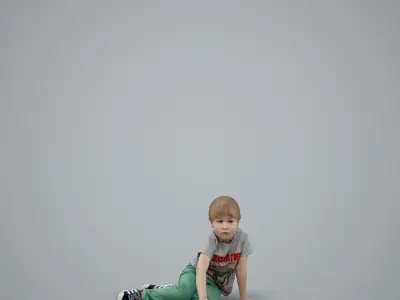 Casual Boy Playing with Toy Car CBoy0003-HD2-O03P01-S 3D model