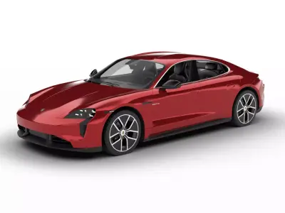 Porsche Taycan Turbo S 2025 3d model 3D model