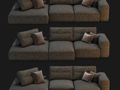 Saba Italia - My Taos Modular Sofa Collection 3D model