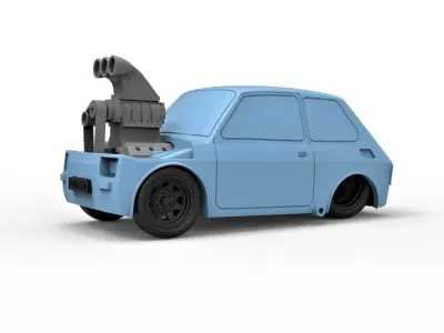 Crazy Fiat 126p Scale 1 to 24 3D print model