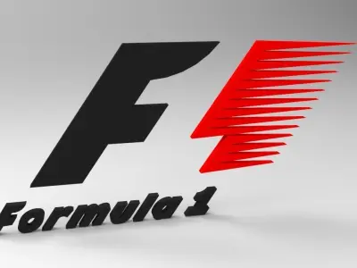 Formula1 Logo Low-poly 3D model