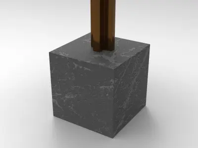 Facy Side Table Low-poly 3D model