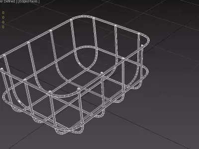 Wire Bin M03 Low-poly 3D model