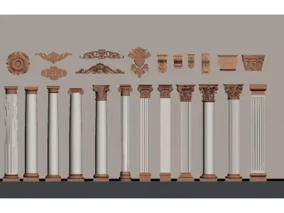 European-style decorative components 3D model