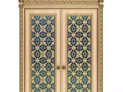 Carved Door Classic 01201 Wood Low-poly 3D model
