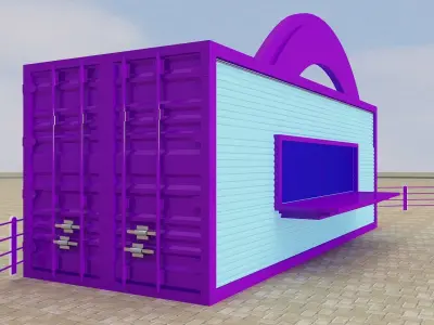 Restaurant Exhibition Stand a217 3D model