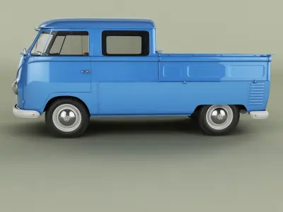 Volkswagen Type 2 Double Cab Pickup  T1 3D model