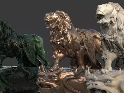 Great lion Aslan 1 3D model