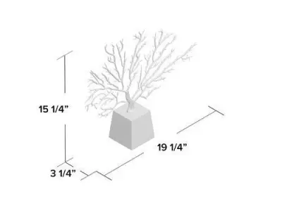 Gold Cecilio Captivating Metal Tree Sculpture 3D model