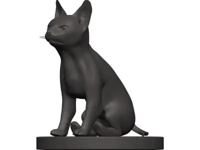 Cat-Cat egyptian cat figurine 3D model