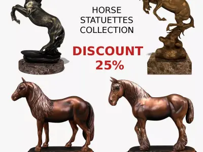 Horse Statuettes Collection volume 3 3D model