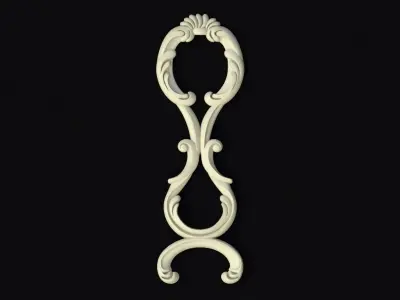 Central decor ornament for furniture 3D model 131
