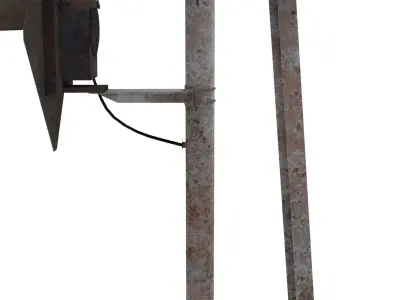 Train Traffic Light Weathered 15 3D model