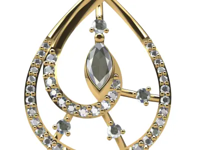 DROP SHAPE PENDENT  3D print model