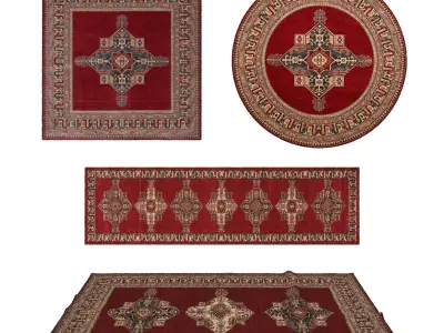 9 in 1 Rug Collection No 33 Low-poly 3D model