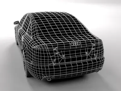 AUDI A6 2009 LOWPOLY Low-poly 3D model