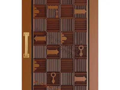 cnc  design for doors 3D model purchase