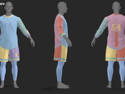 Mens Outfit 33 - Marvelous Designer 3D model