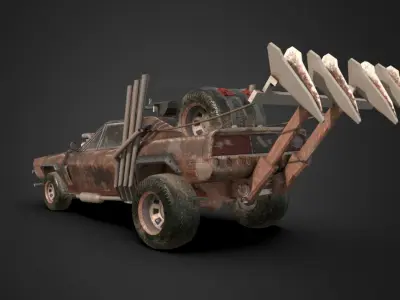 Mad Max Car Low-poly 3D model