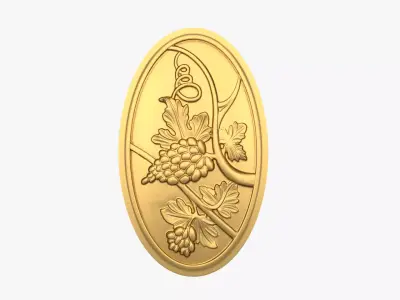 Classic oval rosette 02  3D model