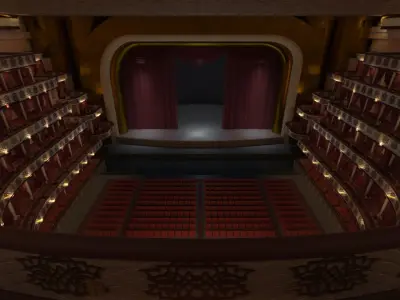 opera theater realistic Low-poly 3D model