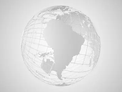 Globe News Skeleton Light Grey 3D model