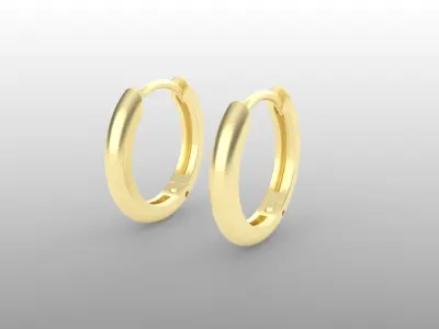 Hoop earrings 3D print model purchase