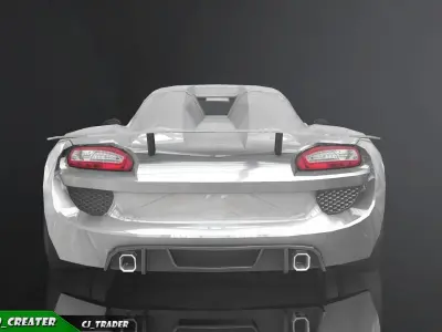 Lowpoly Hennessey Venom GT Racing Car 3D Model Low-poly 3D model