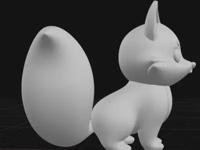 fox figurine 3D print model
