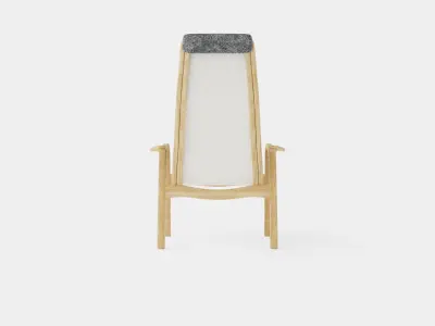 Woolen Armchair Low-poly 3D model