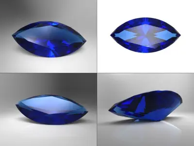  Marquise Cut Gem 3D print model