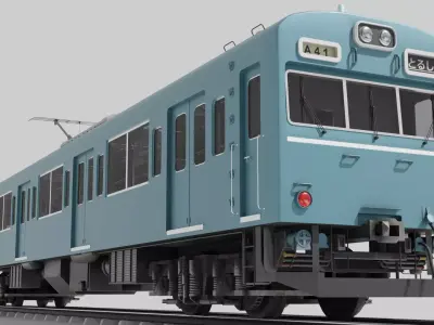 Japan Train subway Jr series Low-poly 3D model