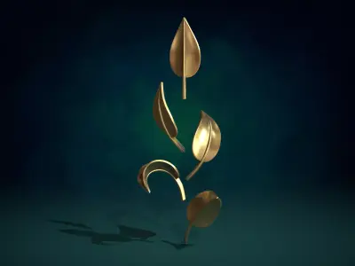 Five Leaves 3D print model