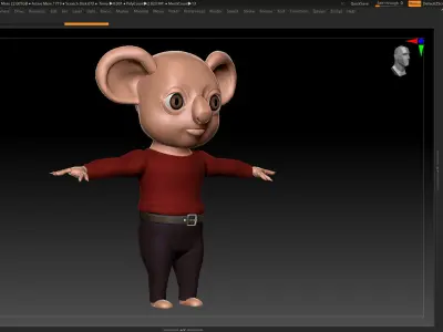 Koala Basemesh - Created in ZBrush 2021 3D model