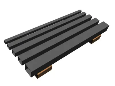 075in Wall Square Ornamental Tube 3D model