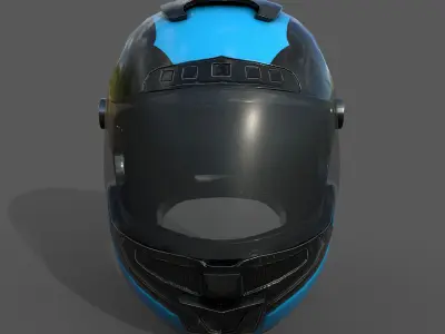 Helmet gas mask scifi military combat racer Low-poly 3D model