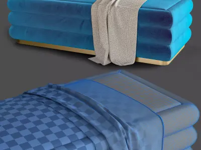 Luxury Loffa Set Pouf 3D model